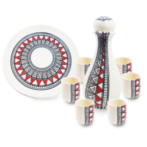 Service à eau en céramique style berbère – 9 pcs